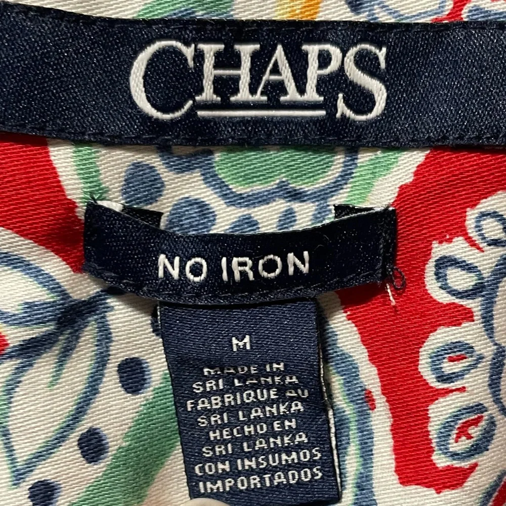 CHAPS 3/4 Sleeve Button up shirt. Medium. - Picture 3 of 3